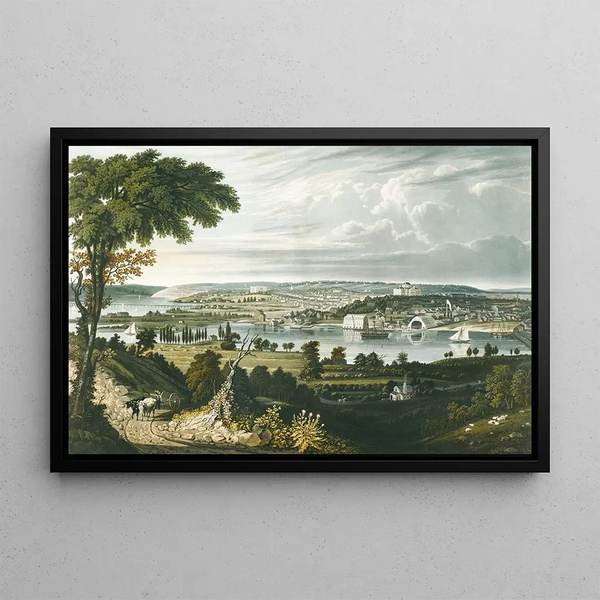 Washington City from the other side of the naval arsenal - William James Bennett — framed artwork on a wall