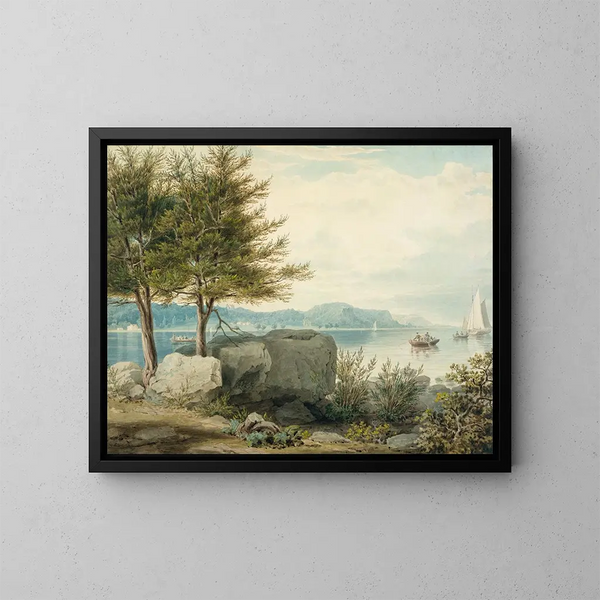 Weehawken desde Turtle Grove - William James Bennett — cuadro enmarcado en la pared