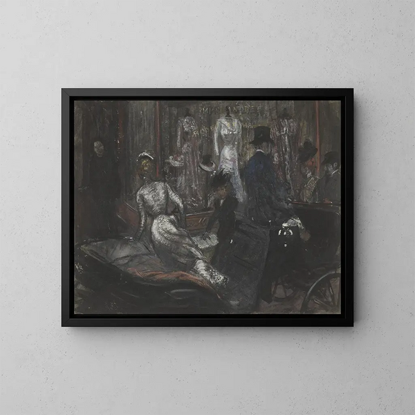 En las modistas - William James Glackens — cuadro enmarcado en la pared