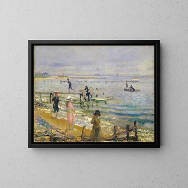 Jetées à Bellport - William James Glackens — framed artwork on a wall