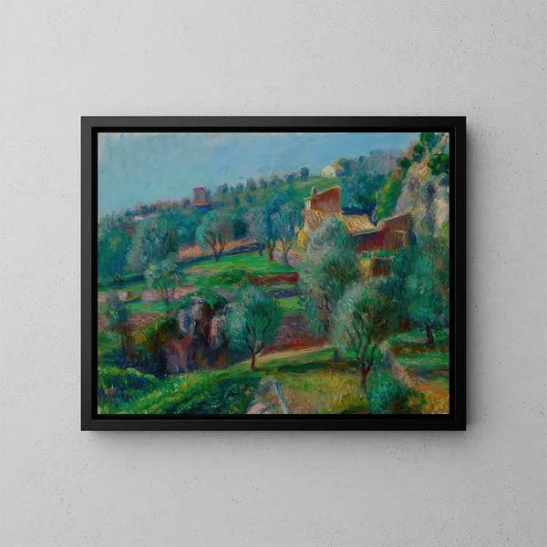 Terrazas del sur de Francia - William James Glackens — cuadro enmarcado en la pared