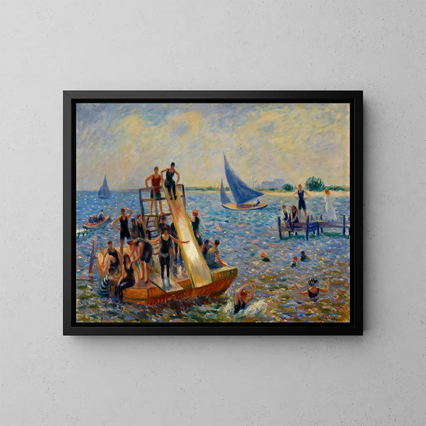 El Bote - William James Glackens — cuadro enmarcado en la pared