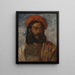 Study of a Moustached Man's Bust in Costume - William James Müller — framed artwork on a wall