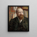Retrato de Alfred Verhaeren - William Jelley — cuadro enmarcado en la pared