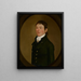 Retrato de Moses Kimball - William Jennys — cuadro enmarcado en la pared