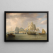 the Opium Ships at Lintin, China - William John Huggins — framed artwork on a wall