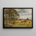 grazing livestock with Sefton Church in the distance - William Joseph Julius Caesar Bond — framed artwork on a wall
