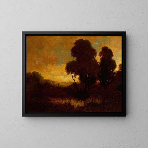 Paisaje de la tarde - William Keith — cuadro enmarcado en la pared