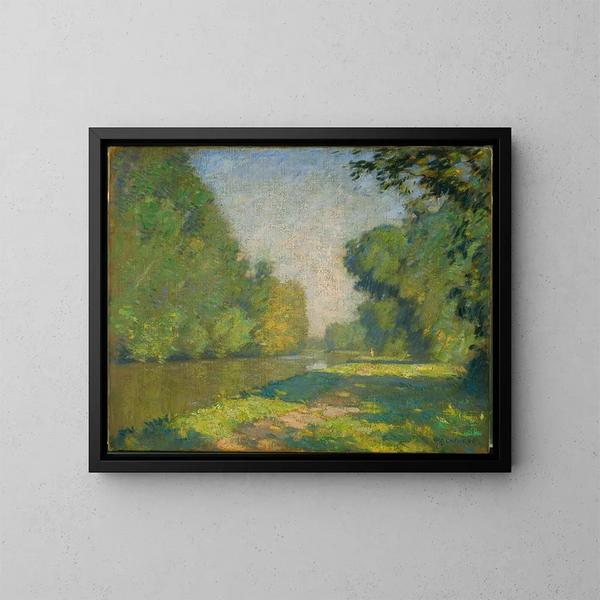 The towpath - William Langson Lathrop — framed artwork on a wall