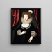Retrato de Mary Radclyffe - William Larkin — cuadro enmarcado en la pared