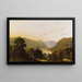 Paisaje del río Hudson con tráfico fluvial - William Louis Sonntag — cuadro enmarcado en la pared