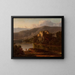 Italian landscape painting with ruins - William Louis Sonntag — framed artwork on a wall