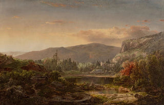 William Louis Sonntag - Mountain Landscape Upper Hudson River.webp