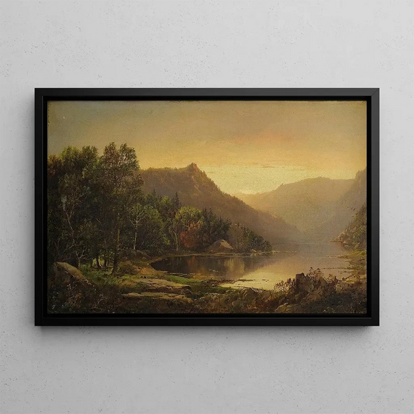 William Louis Sonntag - New England Mountain Lake at Sunrise.webp