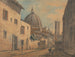 Una calle en Florencia con el Duomo y el Campanile en el fondo - William Marlow — vista de la obra
