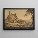 Château surplombant une rivière - William Marlow — framed artwork on a wall