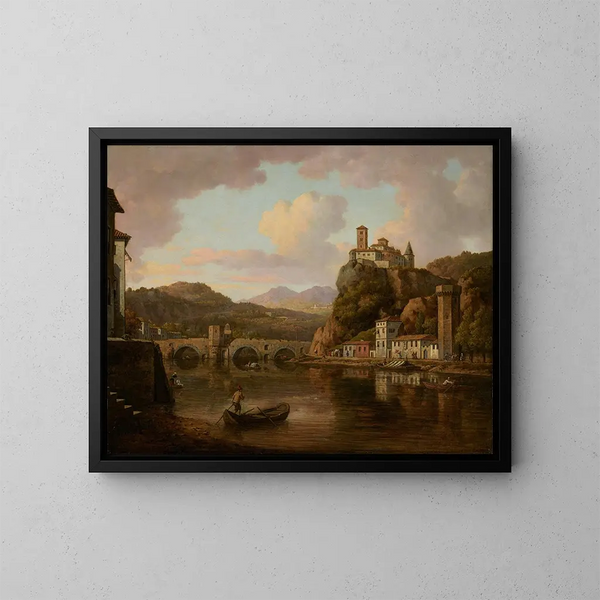 Castillo sobre el Ródano, Francia - William Marlow — cuadro enmarcado en la pared