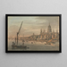 La ciudad y San Pablo desde la ribera sur - William Marlow — cuadro enmarcado en la pared