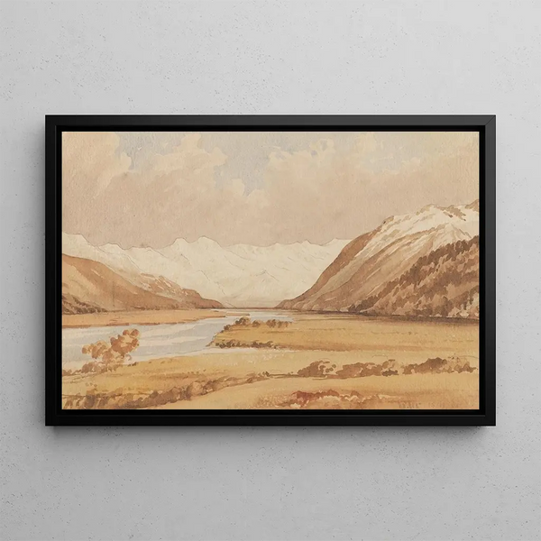 William Marshall Cooper - View up Waimakariri from Bealey township Mt Davie in distance.webp