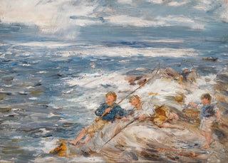 William Mctaggart - Fishing From The Rocks.webp