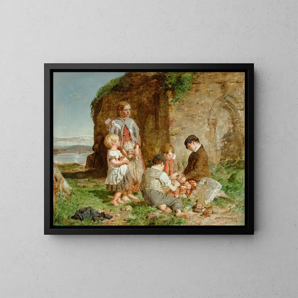 Pasado y presente - William Mctaggart | Cuadro — cuadro enmarcado en la pared