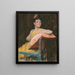 Una niña en amarillo El vestido amarillo - William Merritt Chase — cuadro enmarcado en la pared