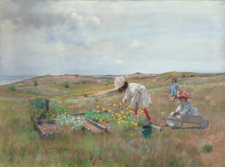 William Merritt Chase - Gathering Flowers Shinnecock Long Island.webp