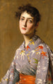 Joven con vestido japonés - William Merritt Chase — vista de la obra
