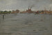 Escena de puerto, muelles de Brooklyn - William Merritt Chase — vista de la obra