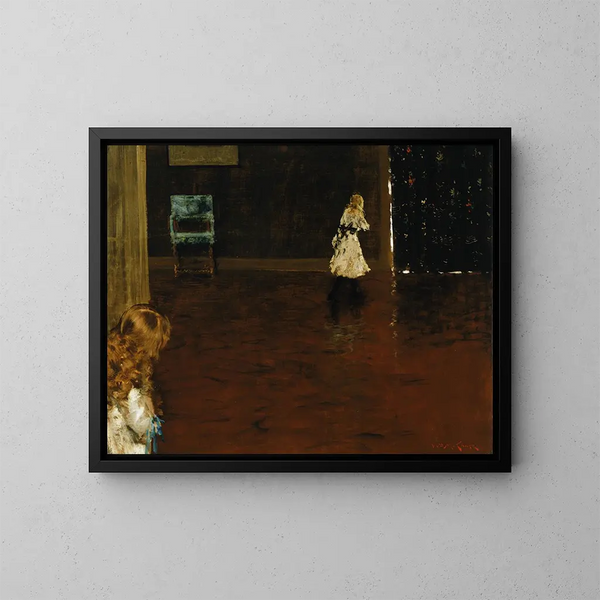 Escondite - William Merritt Chase — cuadro enmarcado en la pared