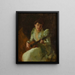 Dama tocando la guitarra - William Merritt Chase — cuadro enmarcado en la pared