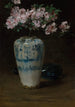 Jarrón chino con azaleas rosas - William Merritt Chase — vista de la obra