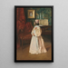 Retrato de mi hija Alice - William Merritt Chase — cuadro enmarcado en la pared