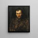 Retrato de un hombre - William Merritt Chase — cuadro enmarcado en la pared