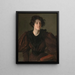 Estudio de una joven mujer - William Merritt Chase — cuadro enmarcado en la pared