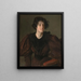 Estudio de una joven mujer (Conflicto de casos) - William Merritt Chase — cuadro enmarcado en la pared