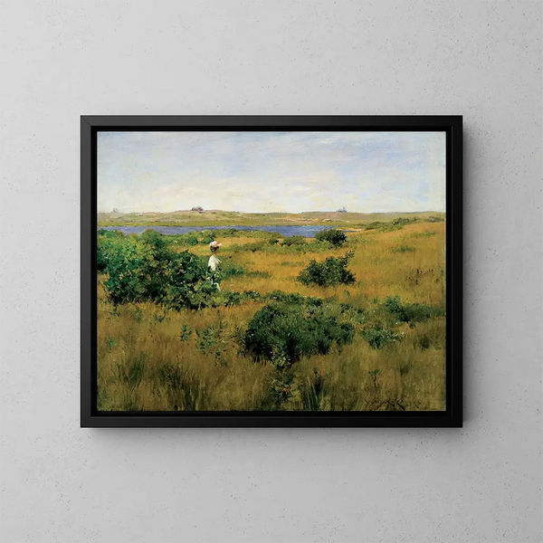 Summer at Shinnecock Hills - William Merritt Chase — framed artwork on a wall