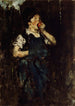 El niño aprendiz con una manzana - William Merritt Chase — vista de la obra