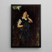El niño aprendiz con una manzana - William Merritt Chase — cuadro enmarcado en la pared