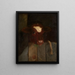La cabeza de ternero de la vaca familiar - William Merritt Chase — cuadro enmarcado en la pared