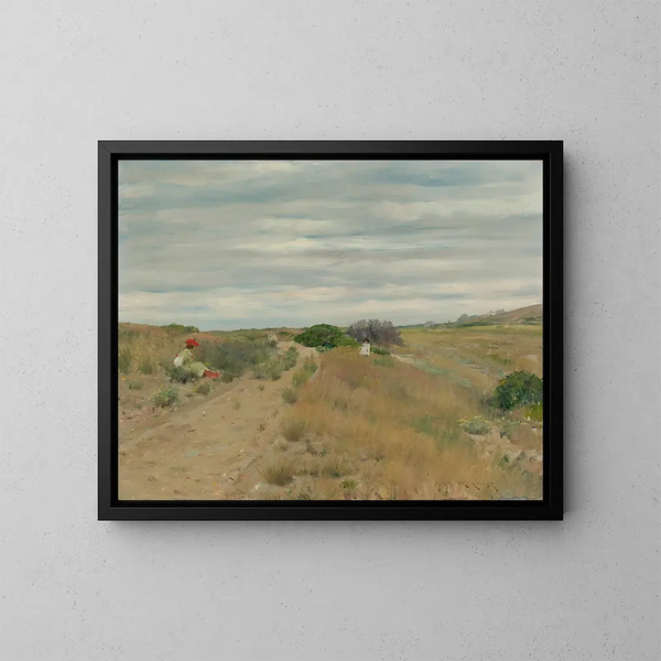 L'ancienne route de sable - William Merritt Chase — cuadro enmarcado en la pared