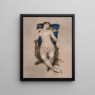 William Merritt Chase - Untitled Nude Resting in a Chair.webp