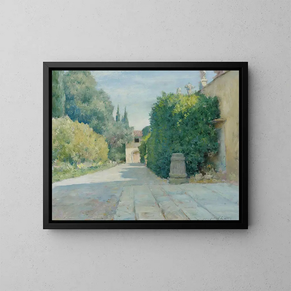 Villa en Florencia - William Merritt Chase — cuadro enmarcado en la pared