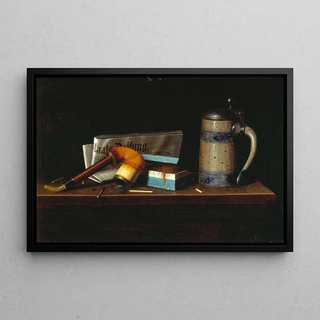 William Michael Harnett - With the Staats Zeitung.webp