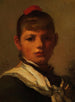 Hija con una cinta de cabello roja - William Morris Hunt — vista de la obra