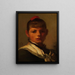 Hija con una cinta de cabello roja - William Morris Hunt — cuadro enmarcado en la pared