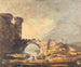 Paisaje con un castillo y un puente - William Payne — vista de la obra