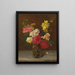 Flores en un jarrón de cristal tallado - William Perkins Babcock — cuadro enmarcado en la pared