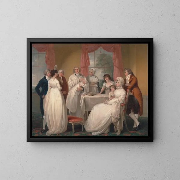 El bautismo del heredero - William Redmore Bigg — cuadro enmarcado en la pared