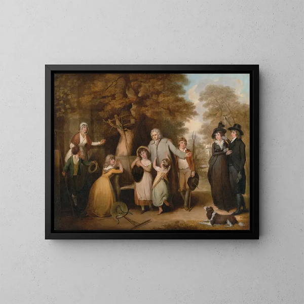 L'héritier bienveillant ou le locataire rétabli dans sa famille - William Redmore Bigg — cuadro enmarcado en la pared